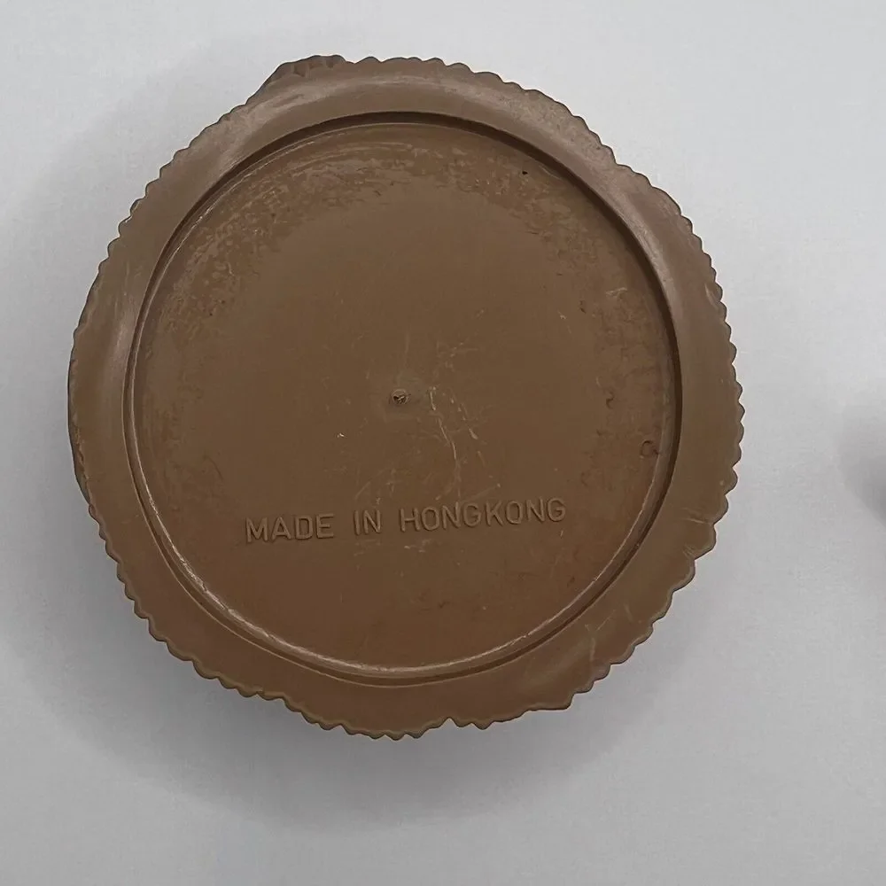 Mallard Pintail Duck Tree Branch Plastic Lidded‎ Trinket Box Vintage Hong Kong